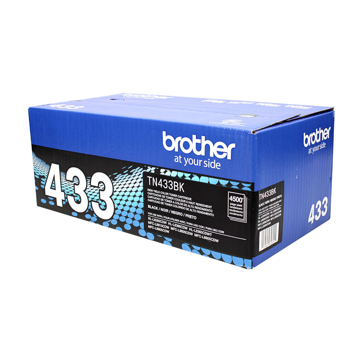 Brother (TN433BK) Toner Cartridge, Black 4.5K High Yield