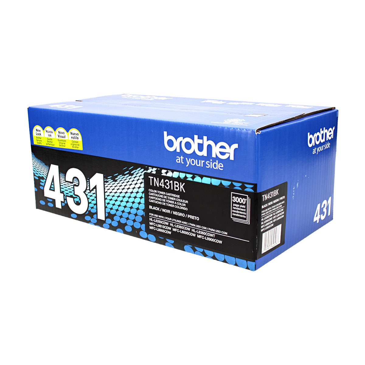 Brother (TN431BK) Toner Cartridge, Black 3K Yield