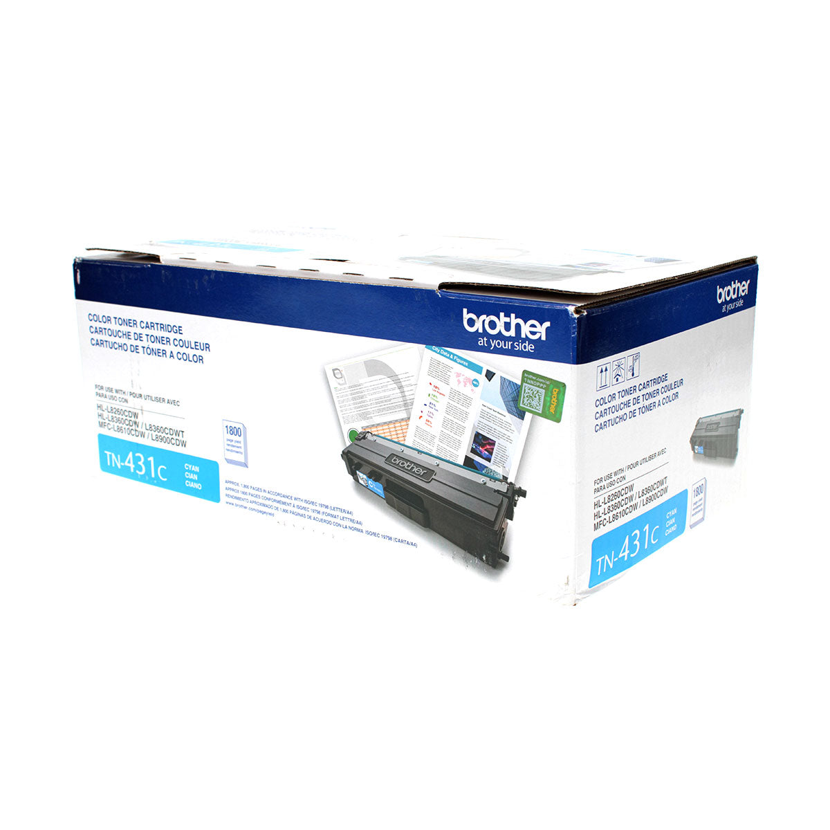 Brother (TN431C) Toner Cartridge, Cyan 1.8K Yield
