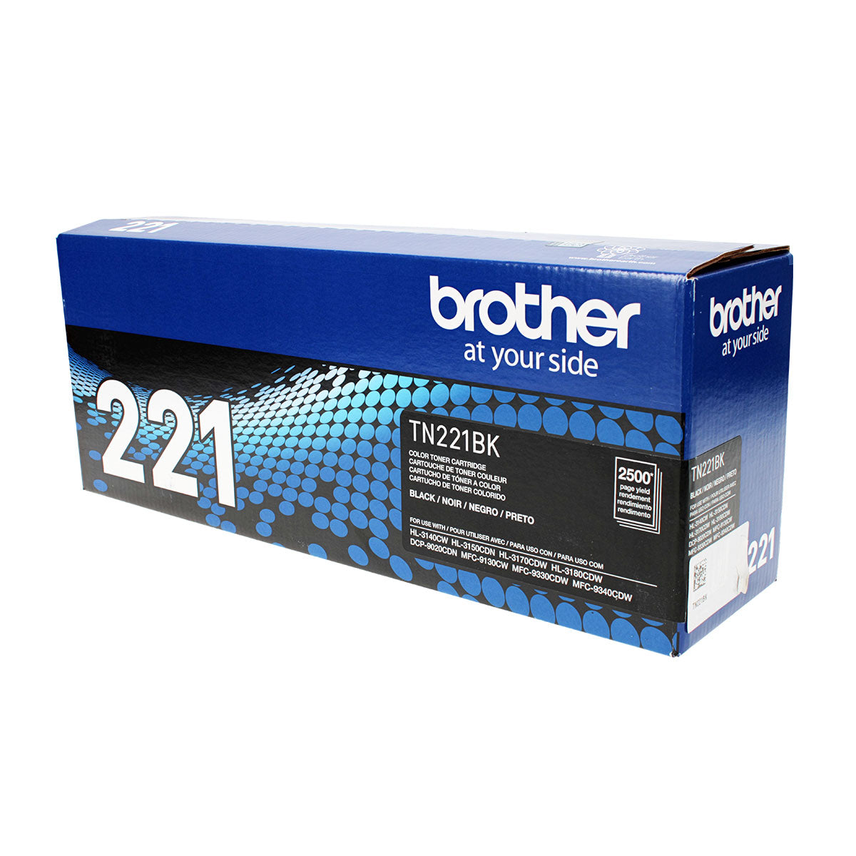Brother (TN221BK) Toner Cartridge, Black 2.5K Yield