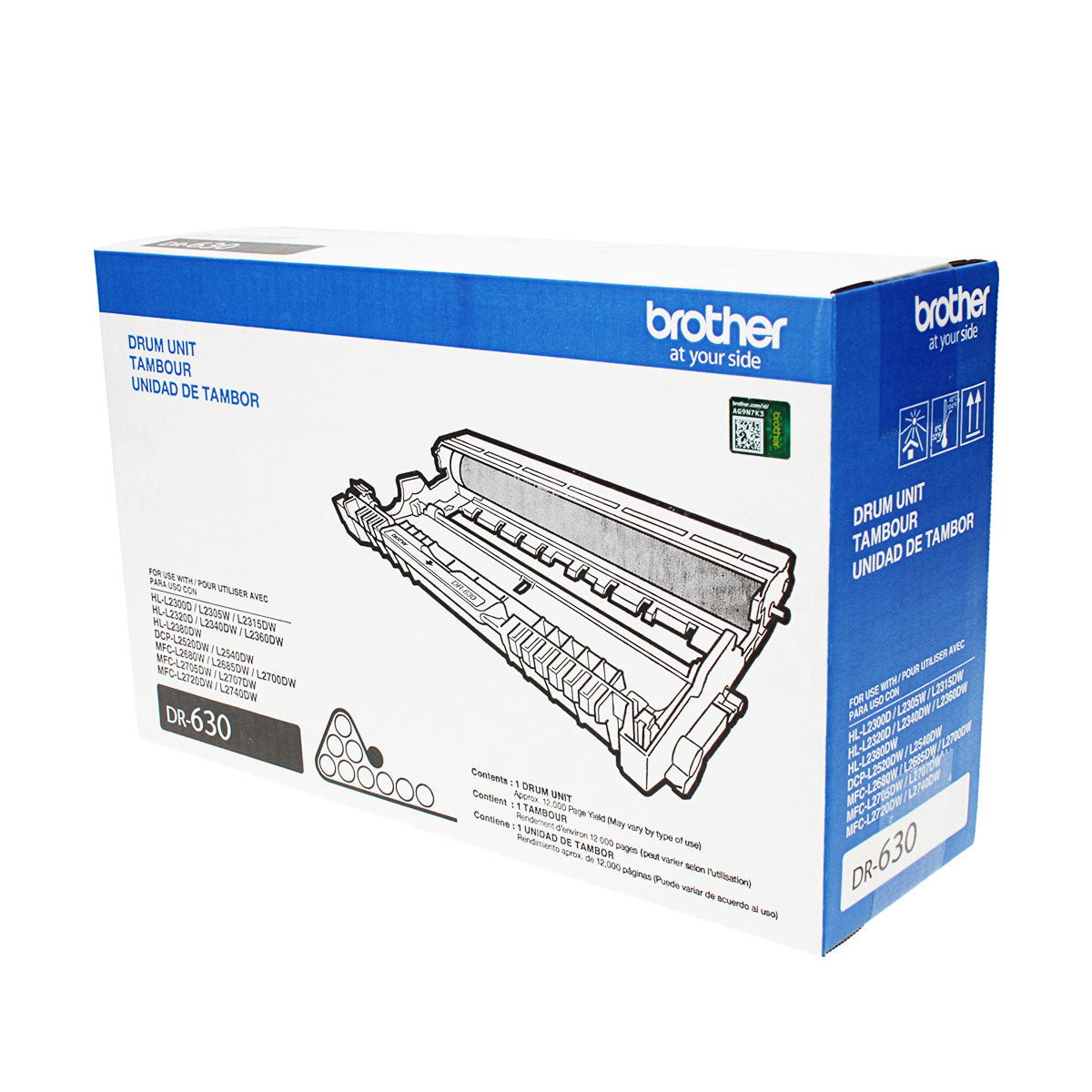 Brother (DR630) Drum Unit, Black 12K Yield