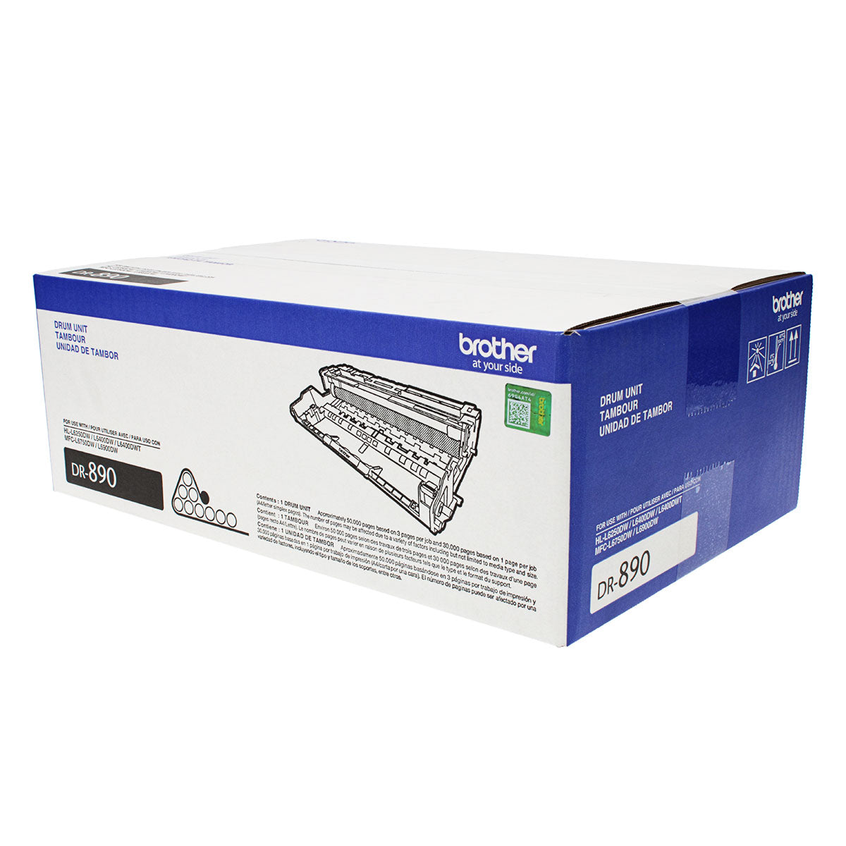 Brother (DR890) Drum Unit, Black 50K Yield
