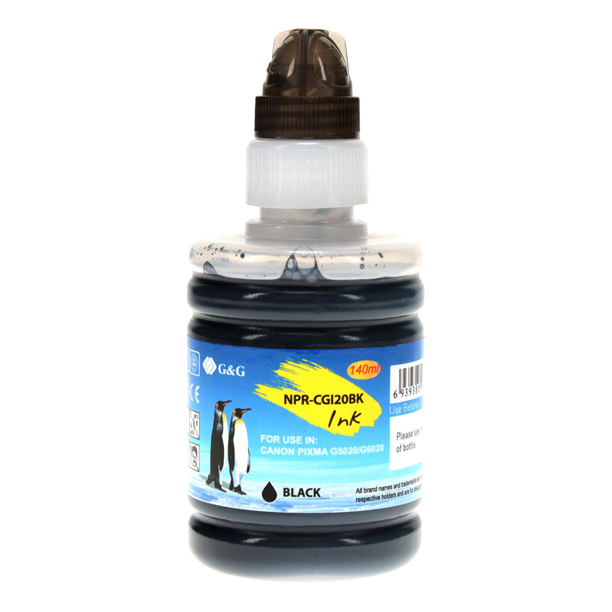 Canon GI-20BK Remanufactured Toner Cartridge Black 140 Ml