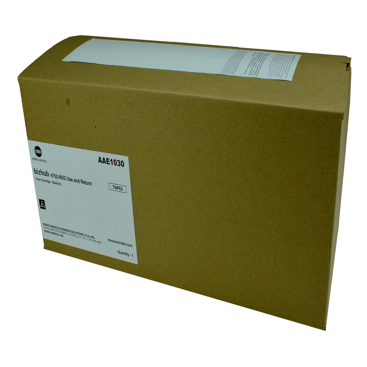 Konica Minolta TNP63 (AAE1030) Toner Cartridge, Black 25K Yield, Return Program