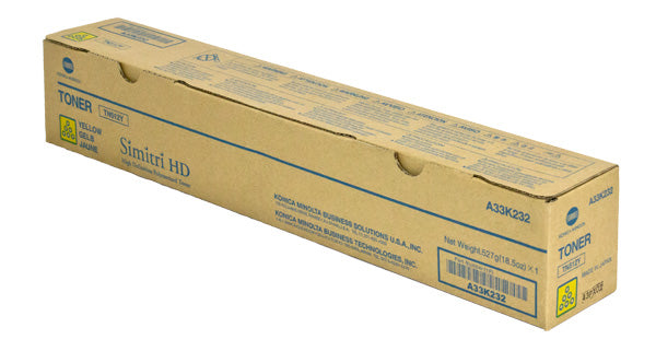 Konica Minolta TN512Y (A33K232) Toner Cartridge, Yellow 26K Yield