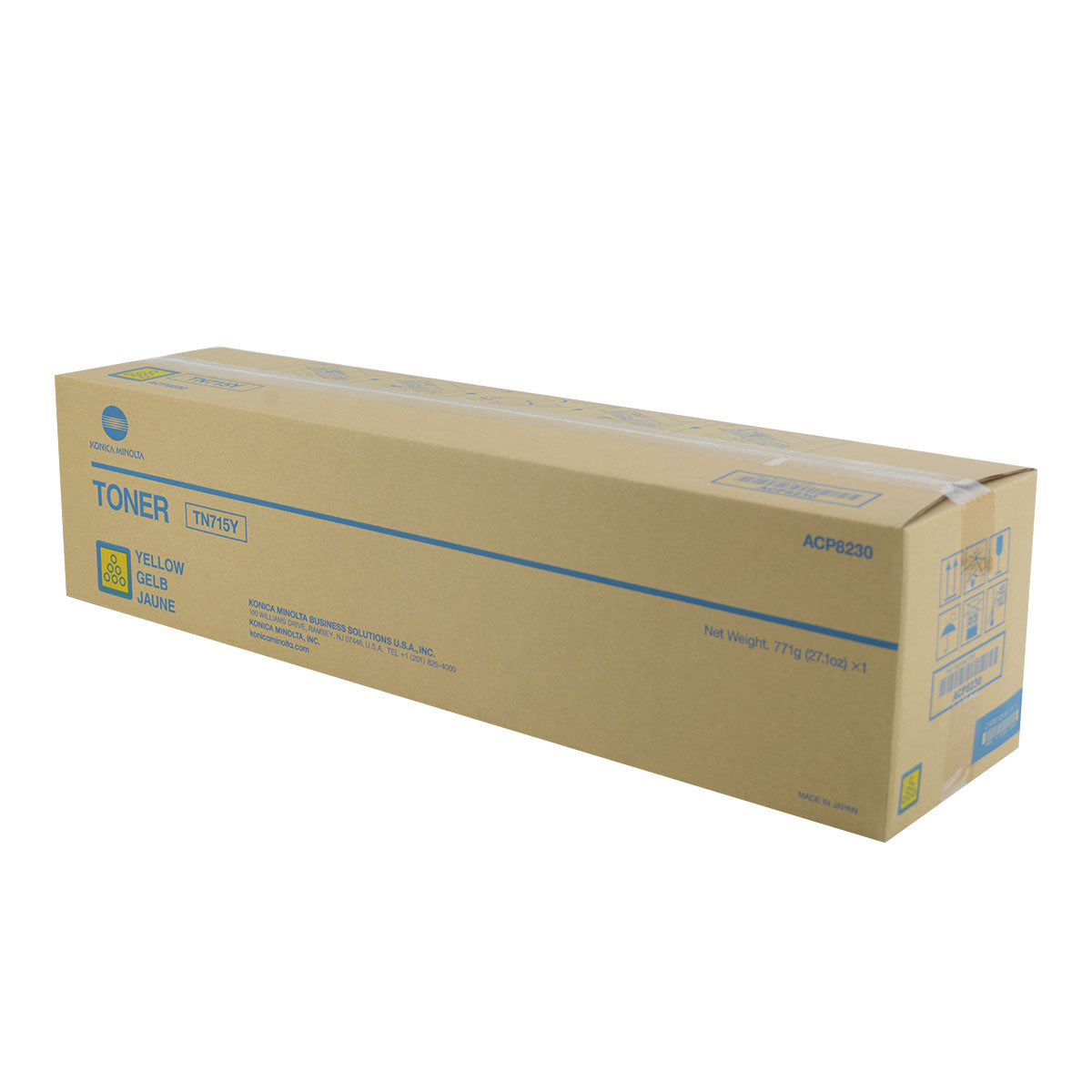 Konica Minolta TN715Y (ACP8230) Toner Cartridge, Yellow 45K Yield
