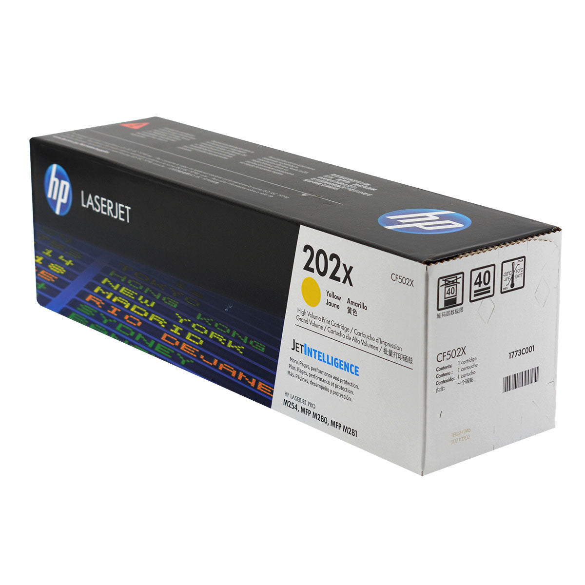 HP 202X (CF502X) Toner Cartridge, Yellow 2.5K High Yield