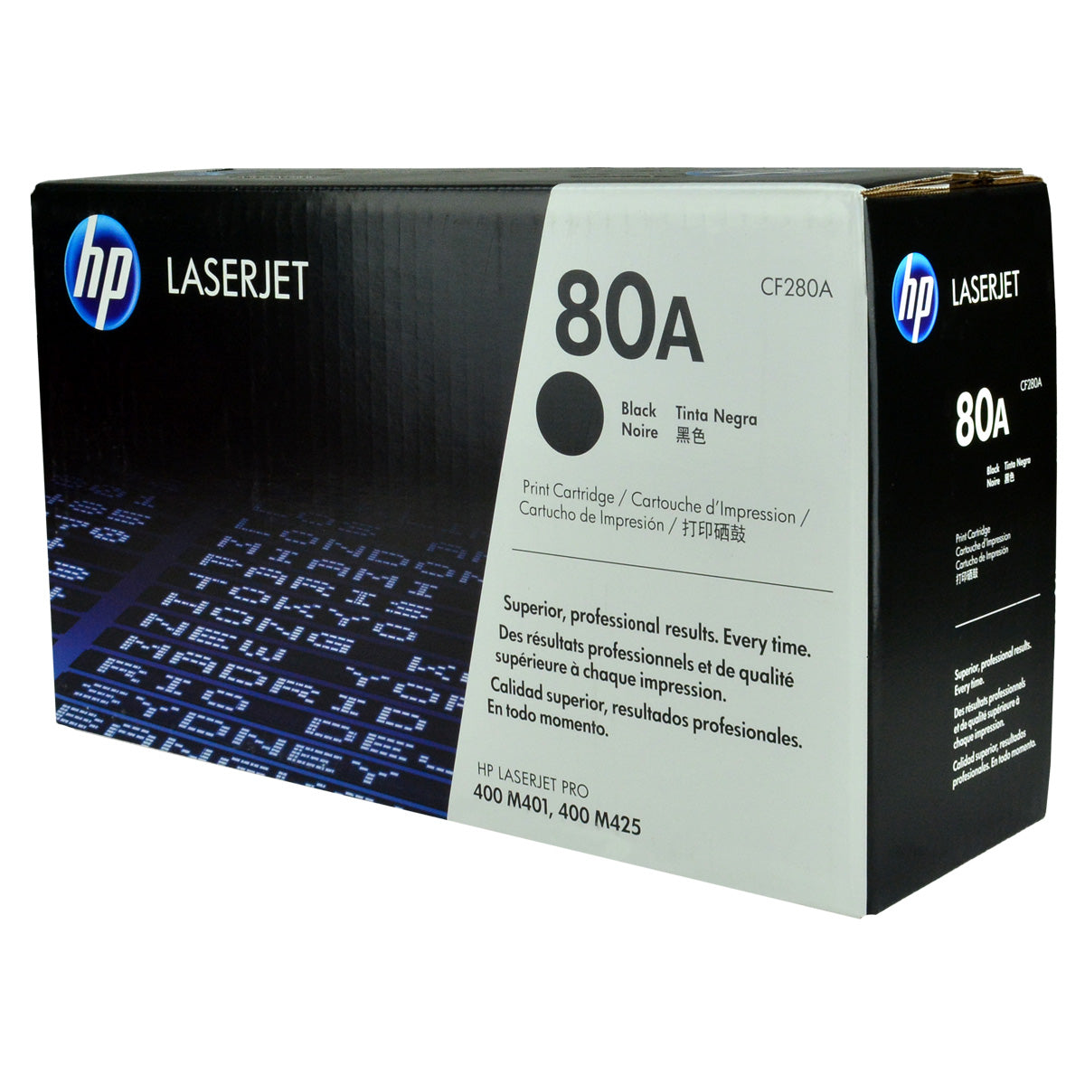 HP 80A (CF280A) Toner Cartridge, Black 2.7K Yield