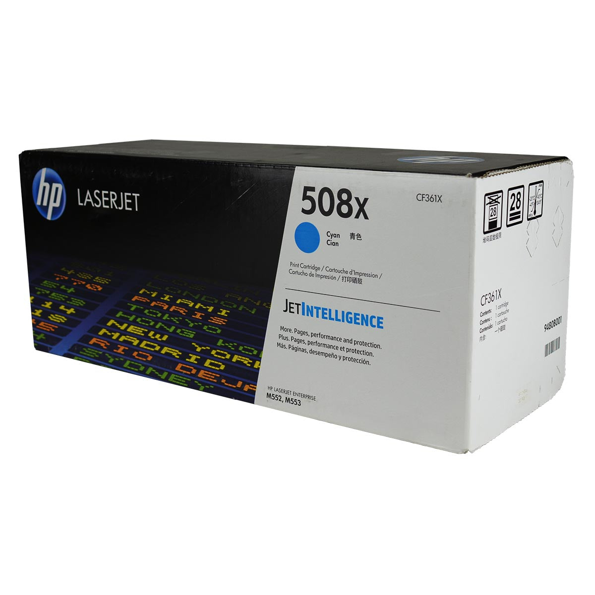 HP 508X (CF361X) Toner Cartridge, Cyan 9.5K High Yield