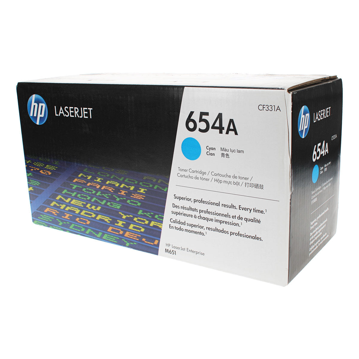 HP 654A (CF331A) Toner Cartridge, Cyan 15K Yield