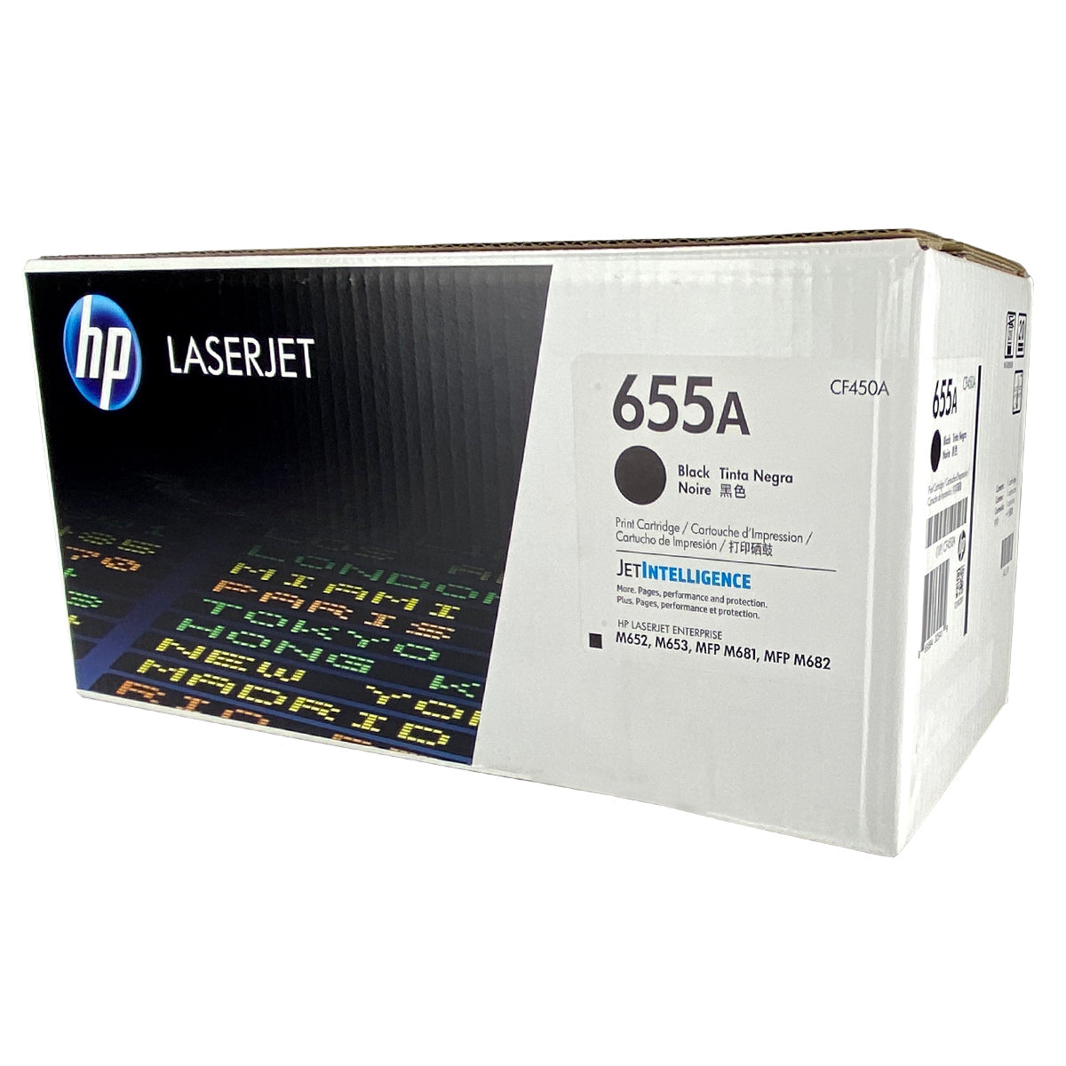 HP 655A (CF450A) Toner Cartridge, Black 12.5K Yield