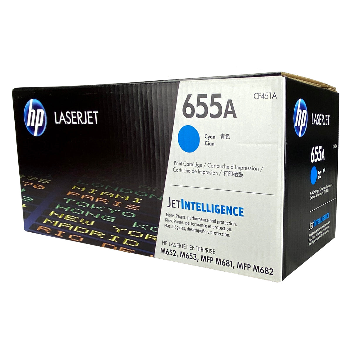 HP 655A (CF451A) Toner Cartridge, Cyan 10.5K Yield