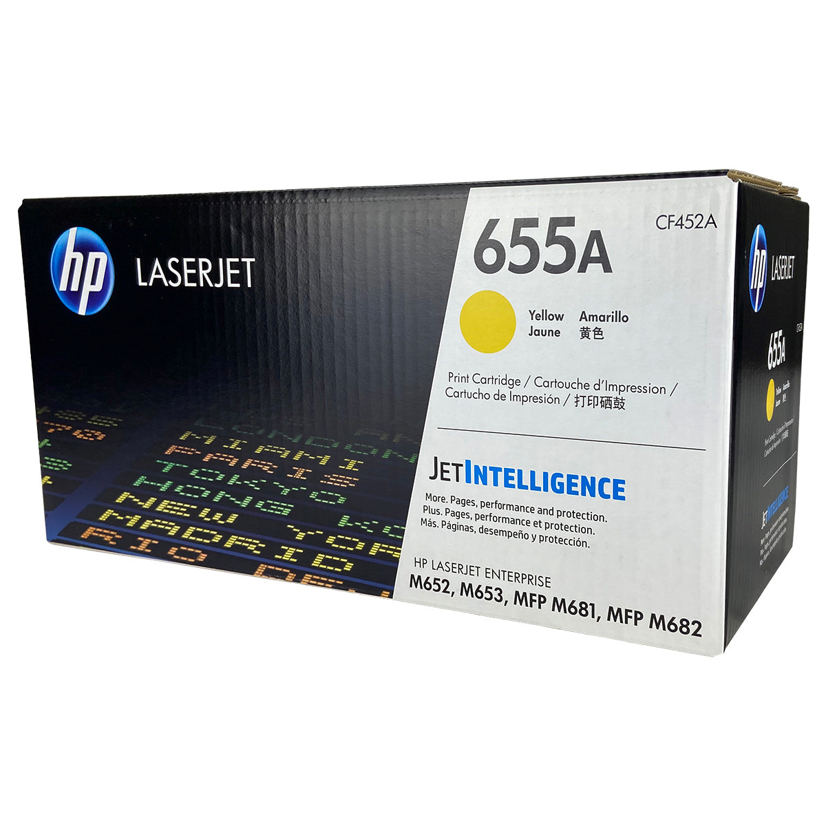 HP 655A (CF452A) Toner Cartridge, Yellow 10.5K Yield