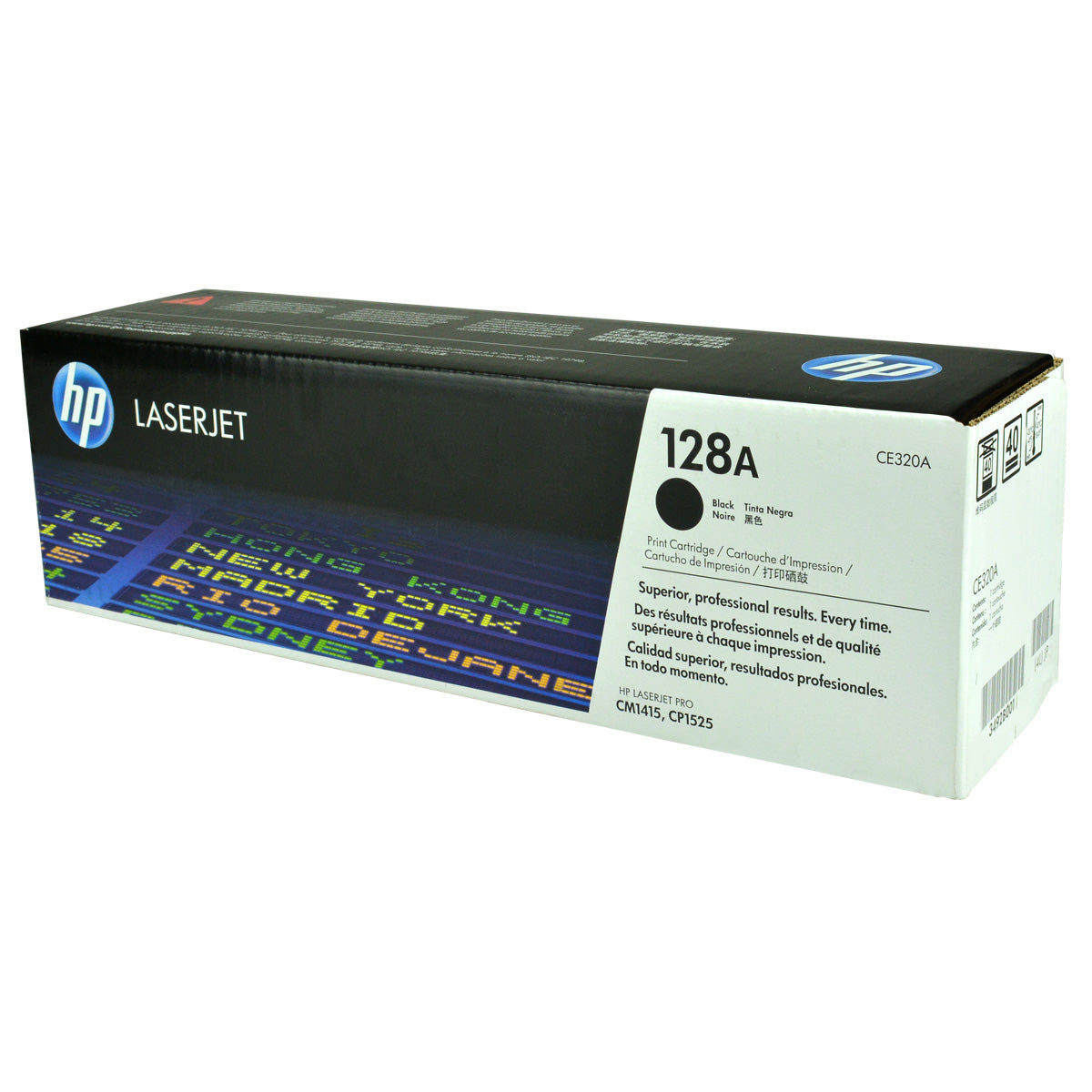 HP 128A (CE320A) Toner Cartridge, Black 2K Yield