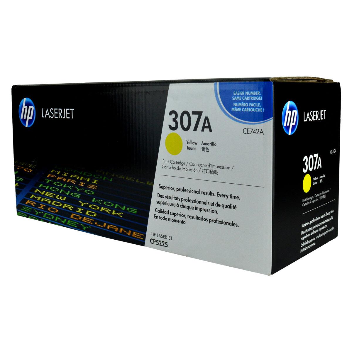 HP 307A (CE742A) Toner Cartridge, Yellow 7.3K Yield