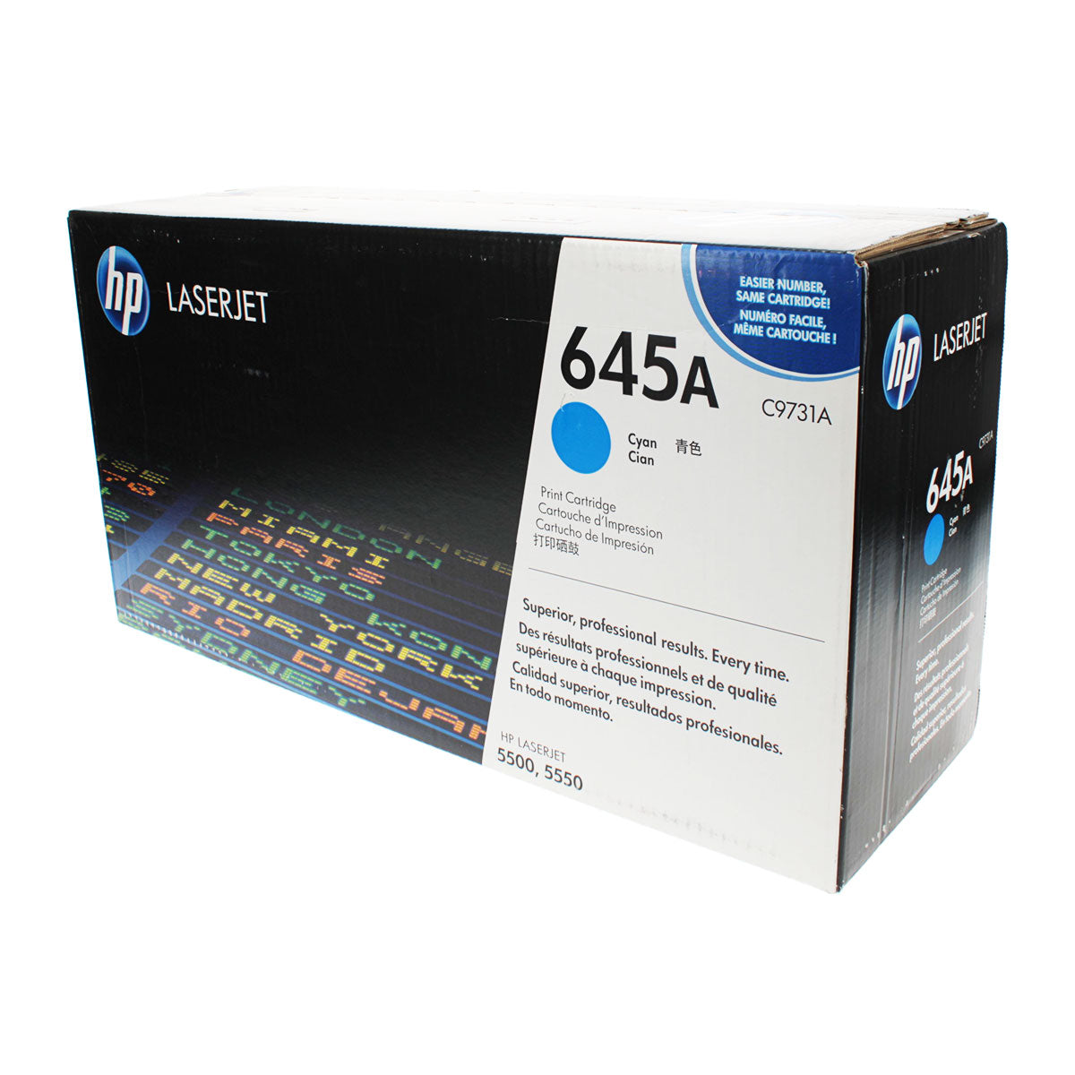 HP 645A (C9731A) Toner Cartridge, Cyan 12K Yield