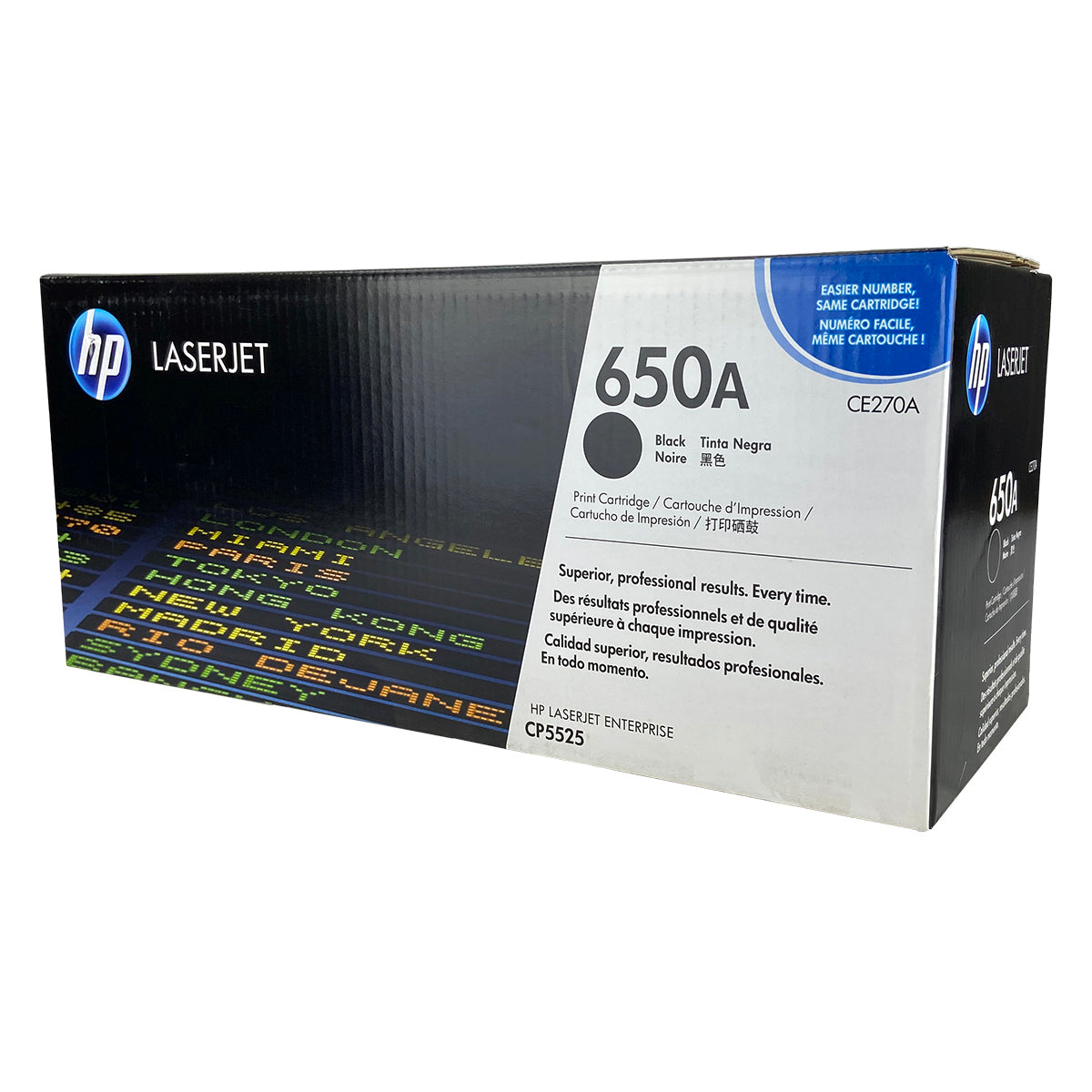 HP 650A (CE270A) Toner Cartridge, Black 13.5K Yield