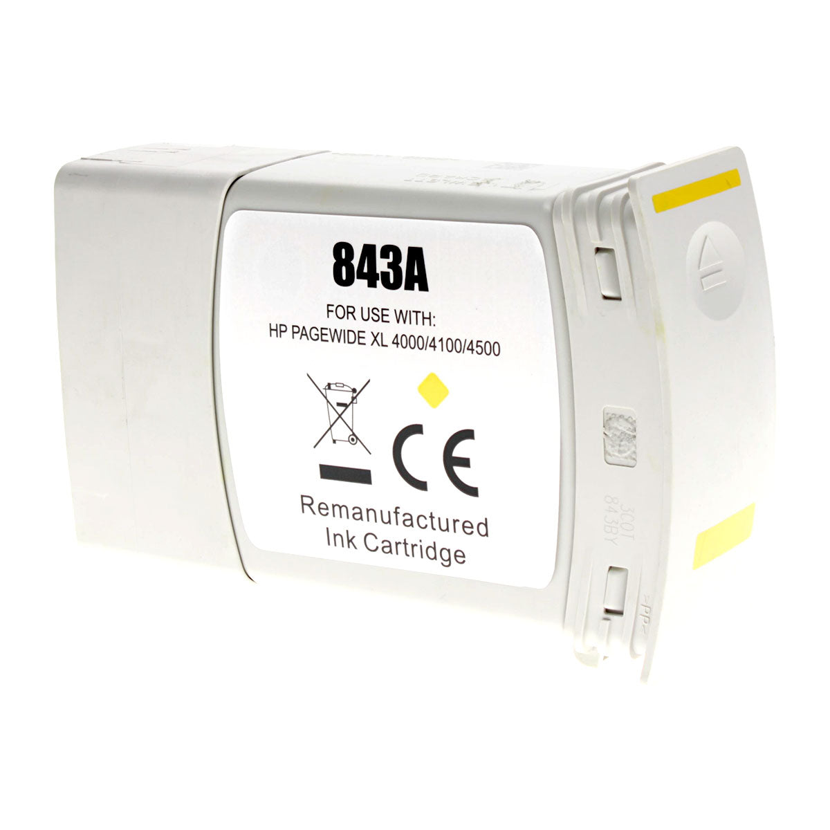 HP 843A Remanufactured Toner Cartridge Yellow 400 Ml