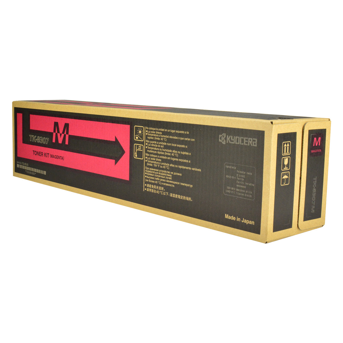 Kyocera Mita TK-8307M (1T02LKBUS0) Toner Cartridge, Magenta 15K Yield