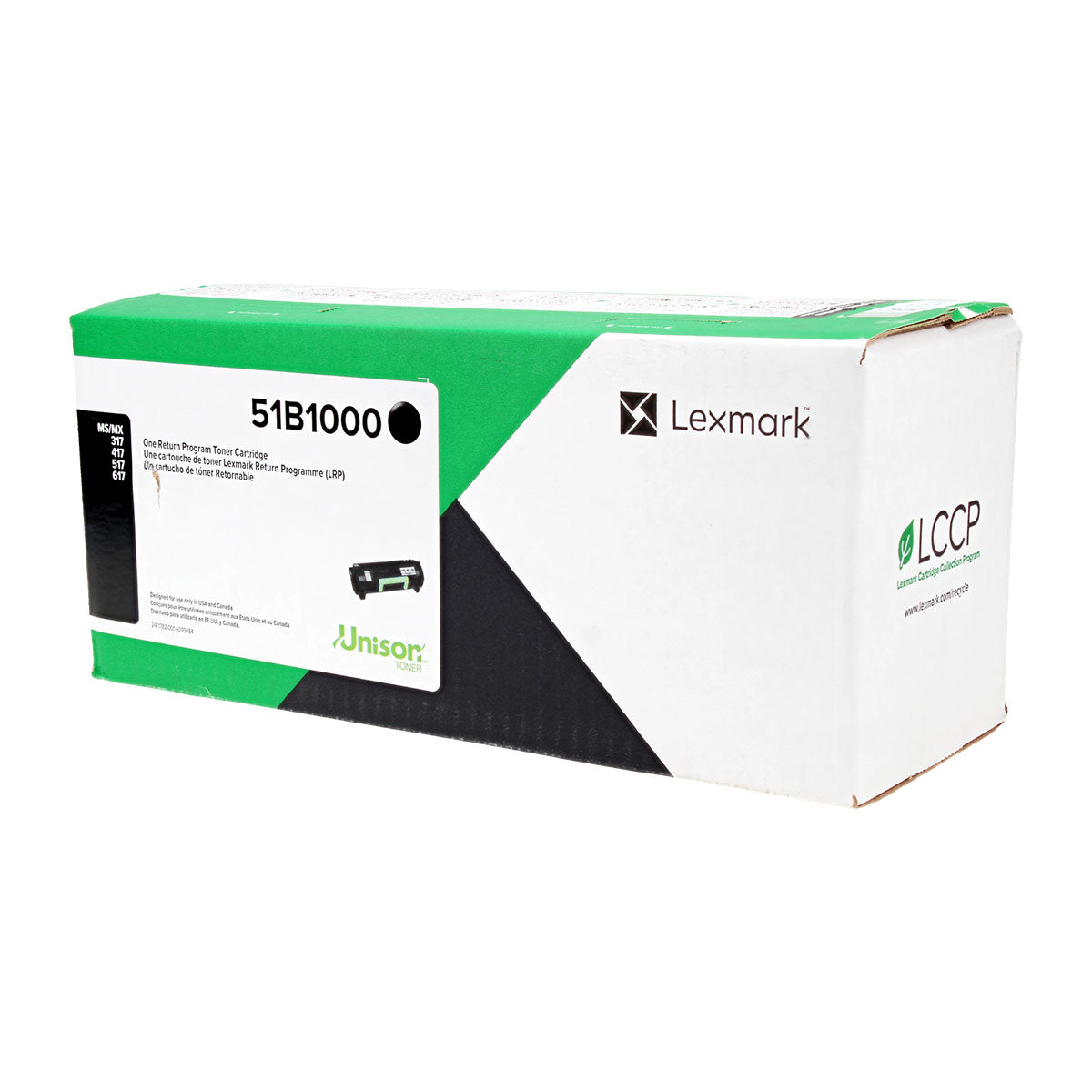 Lexmark (51B1000) Toner Cartridge, Black 2.5K Yield, Return Program