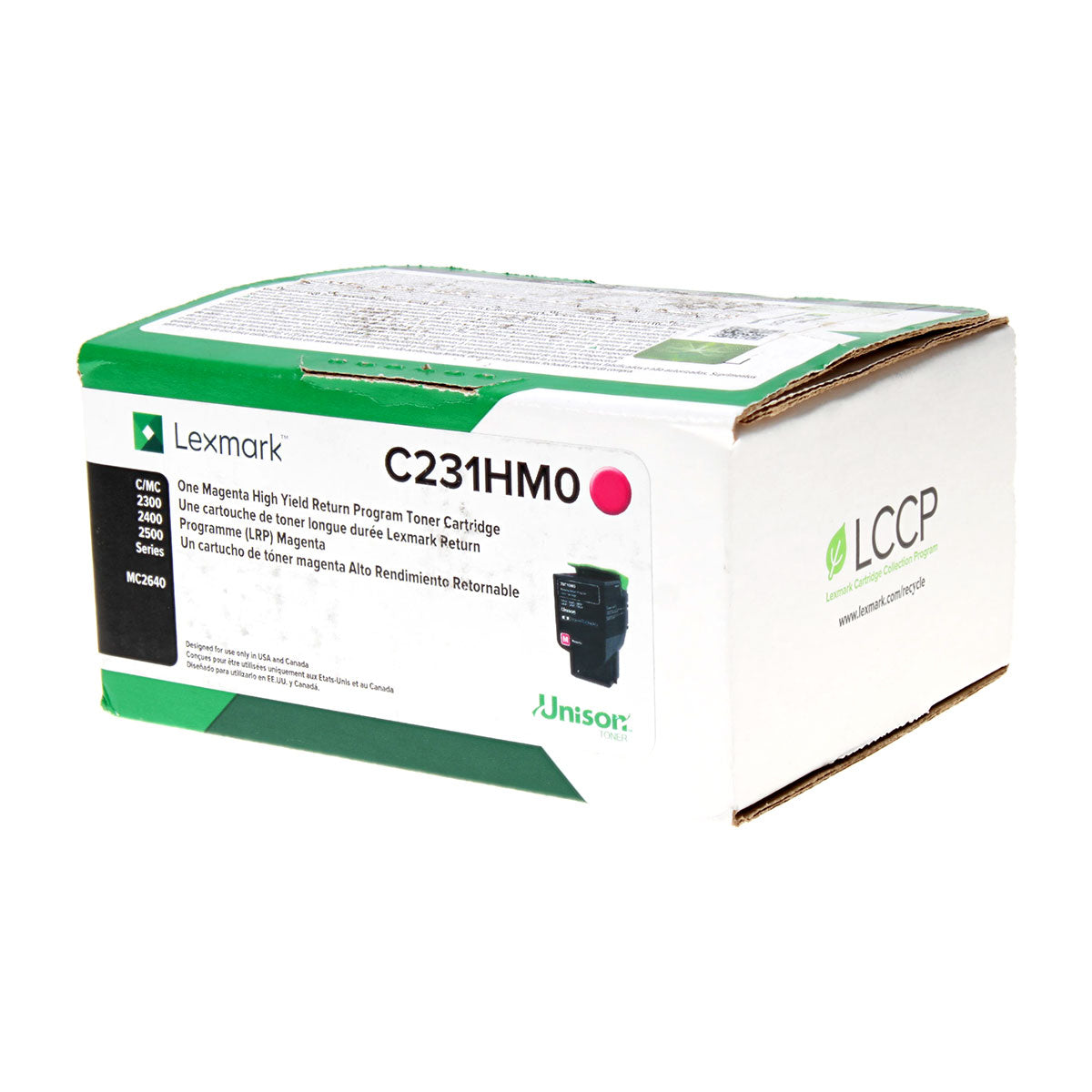 Lexmark (C231HM0) Toner Cartridge, Magenta 2.3K High Yield, Return Program