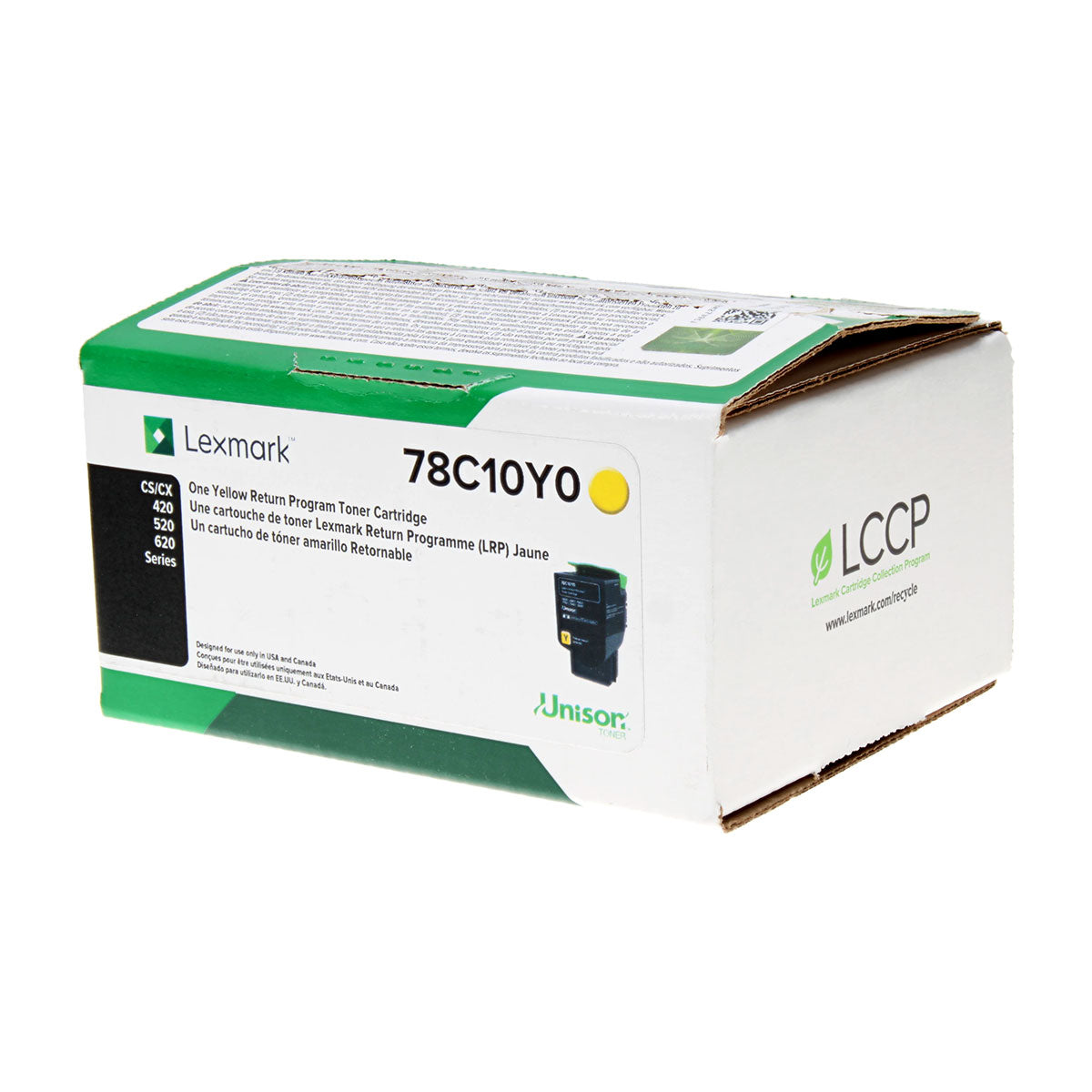 Lexmark (78C10Y0) Toner Cartridge, Yellow 1.4K Yield, Return Program