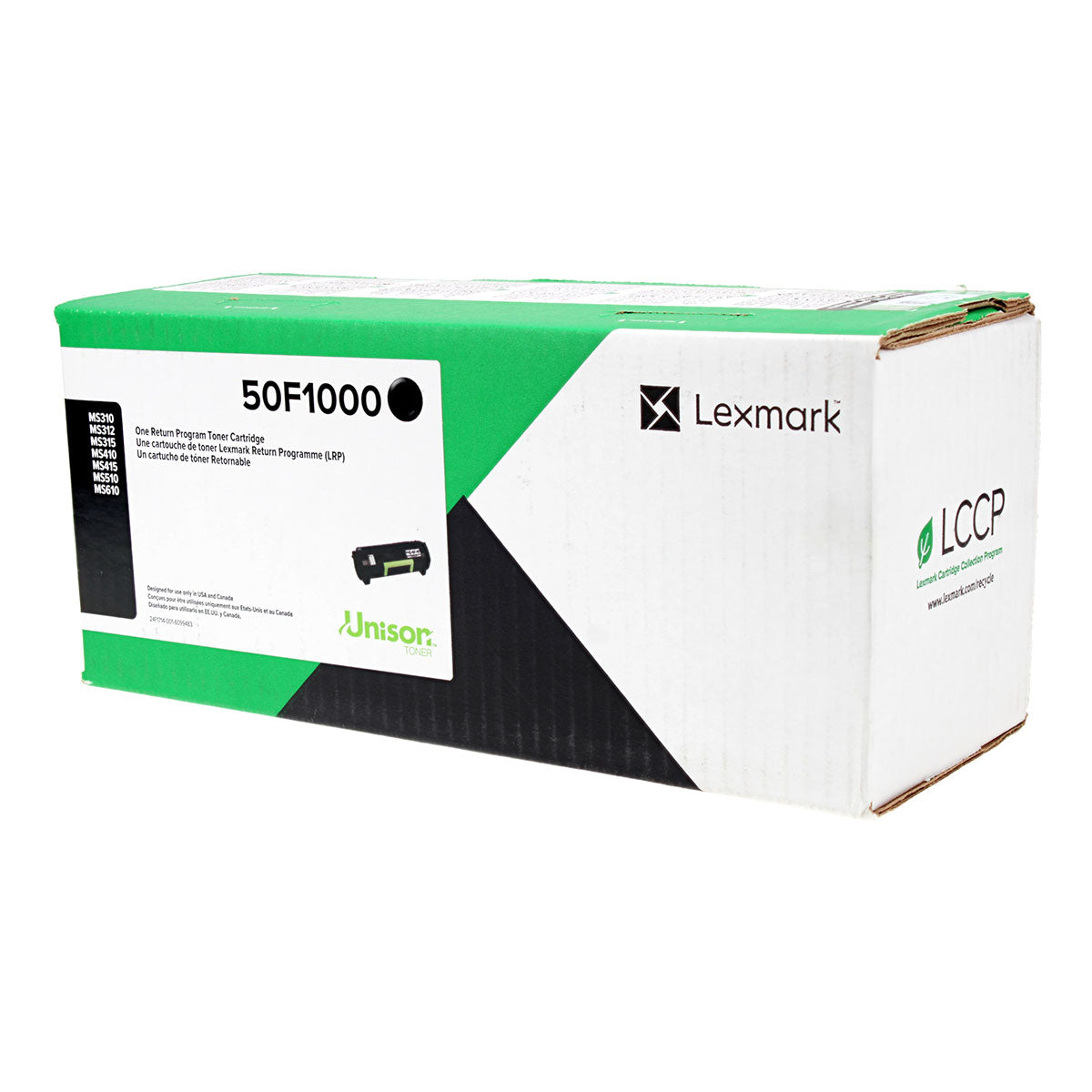 Lexmark (50F1000) Toner Cartridge, Black 1.5K Yield, Return Program