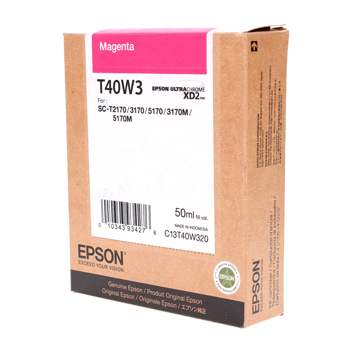 Epson (T40W320) Ink Cartridge, Magenta 50 Ml