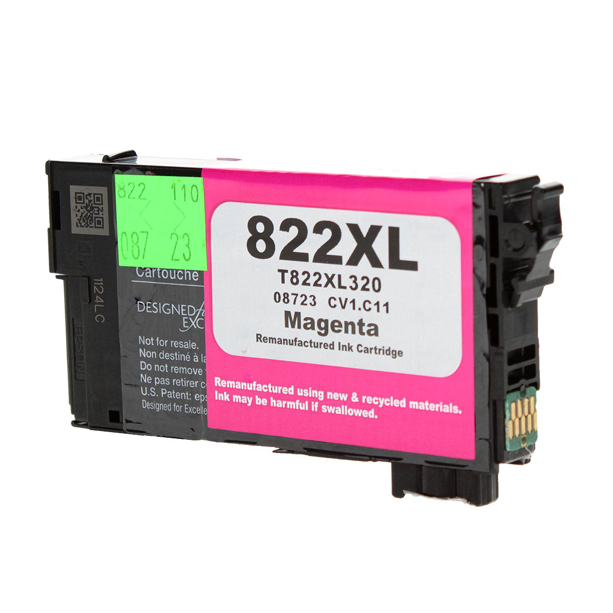 Epson 822XL Remanufactured Toner Cartridge Magenta 1.1K High Yield