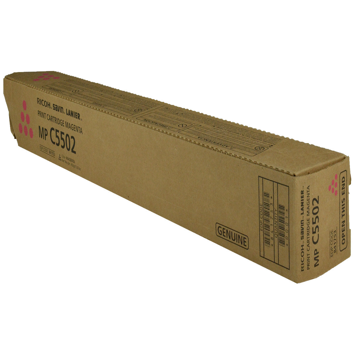 Ricoh (841753, 841681) Toner Cartridge, Magenta 22.5K Yield
