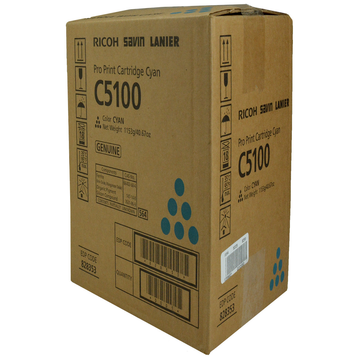 Ricoh (828224) Toner Cartridge, Cyan 30K Yield