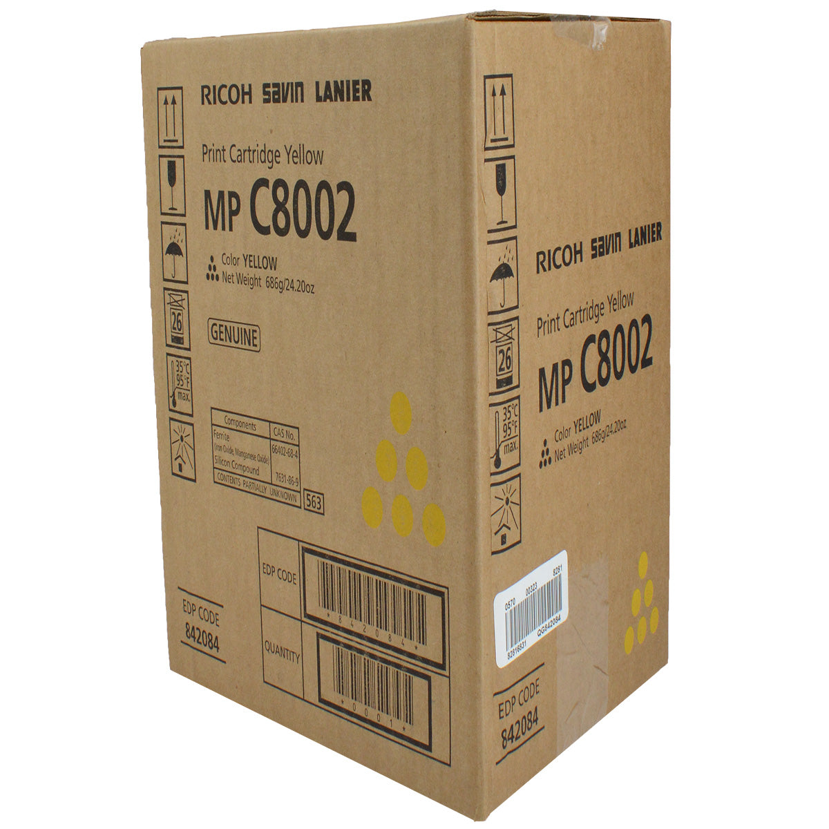 Ricoh (841781, 842084) Toner Cartridge, Yellow 29K Yield