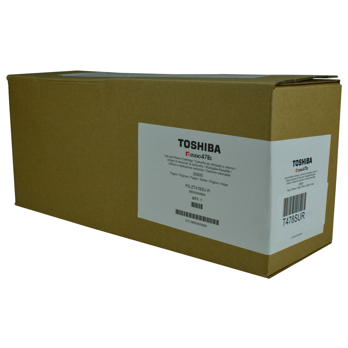 Toshiba T-478SU-R (T478SUR) Toner Cartridge, Black 20K Yield