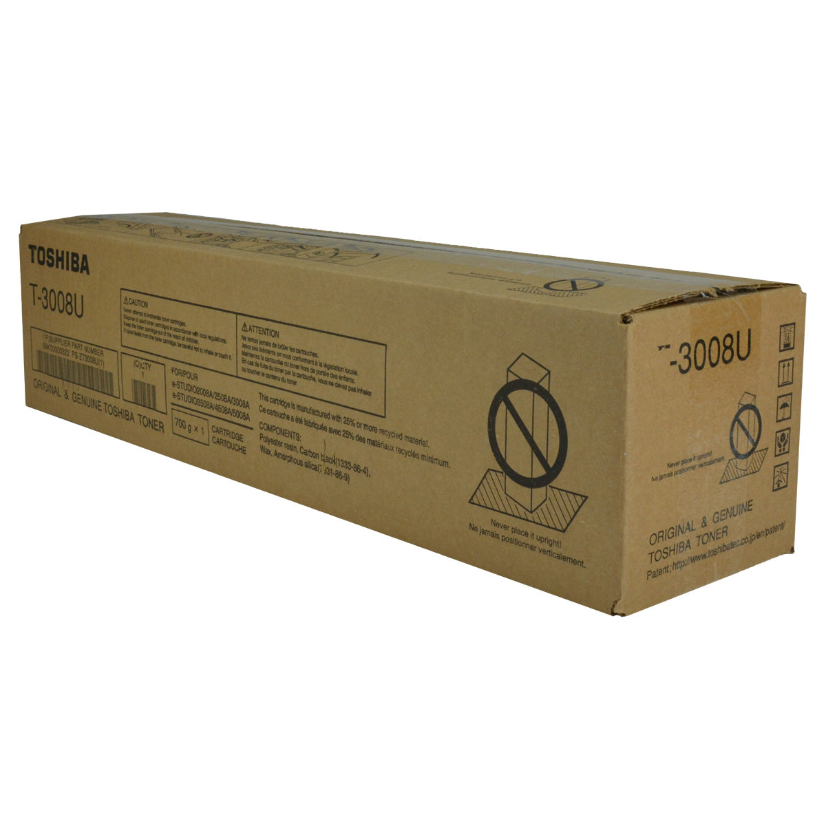 Toshiba T-3008U (T3008U) Toner Cartridge, Black 43.9K Yield
