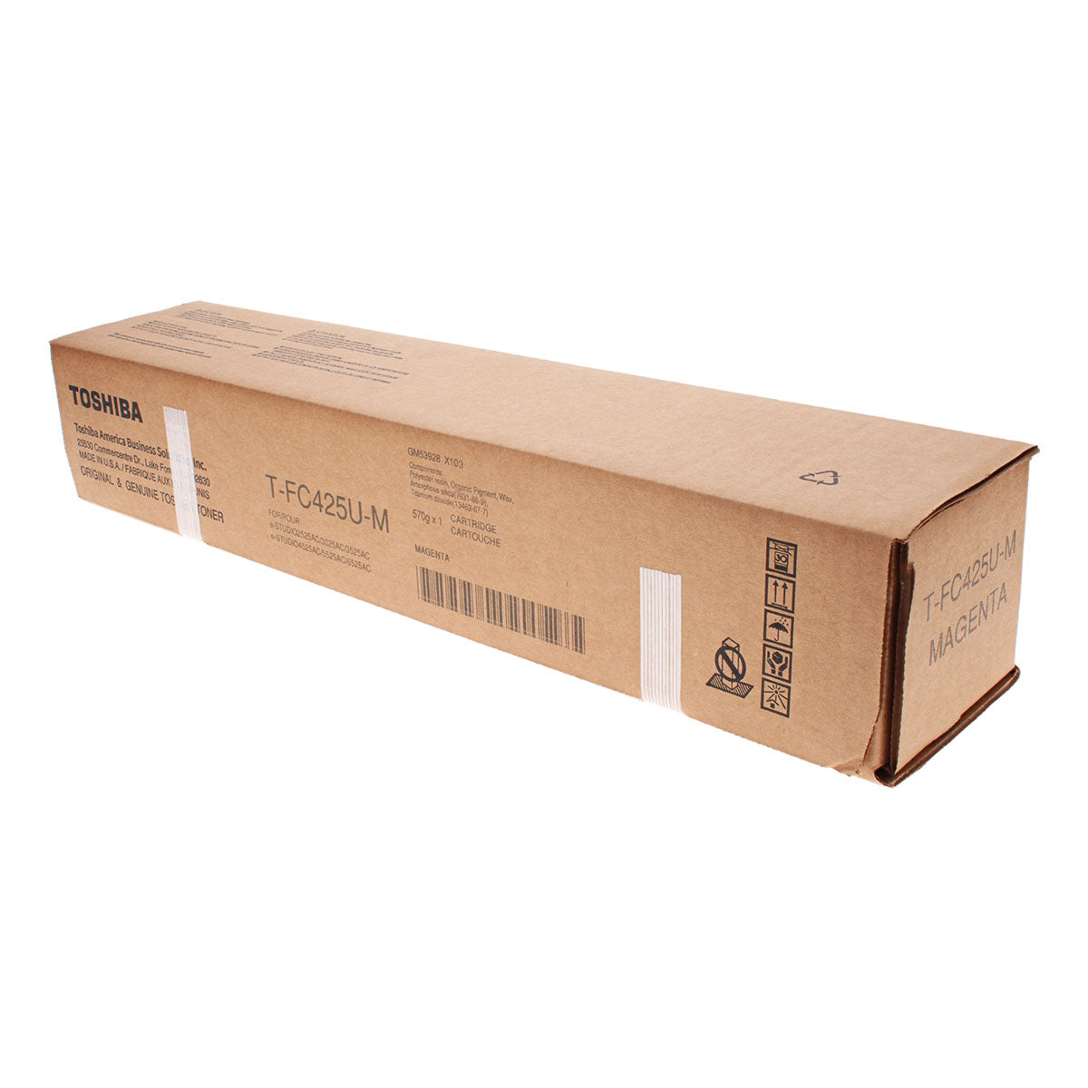 Toshiba T-FC425U-M (TFC425UM) Toner Cartridge, Magenta 38K Yield