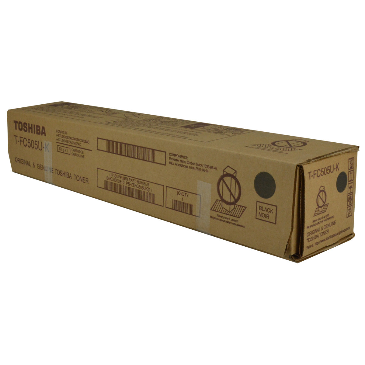 Toshiba T-FC505U-K (TFC505UK) Toner Cartridge, Black 38.4K Yield