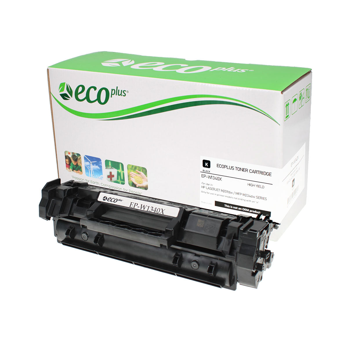 HP 134X Remanufactured Toner Cartridge Black 2.4K Highyield (Used Chip)