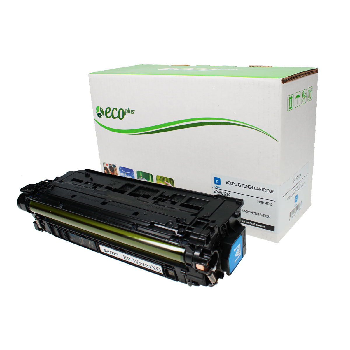 HP 212X Remanufactured Toner Cartridge Cyan 10K High Yield (Used Chip)