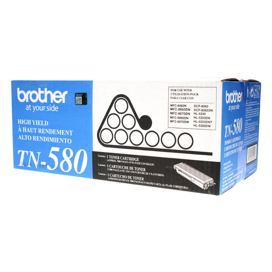 Brother (TN580) Toner Cartridge, Black 7K Yield