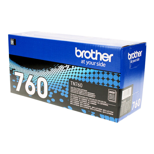 Brother (TN760) Toner Cartridge, Black 3K High Yield