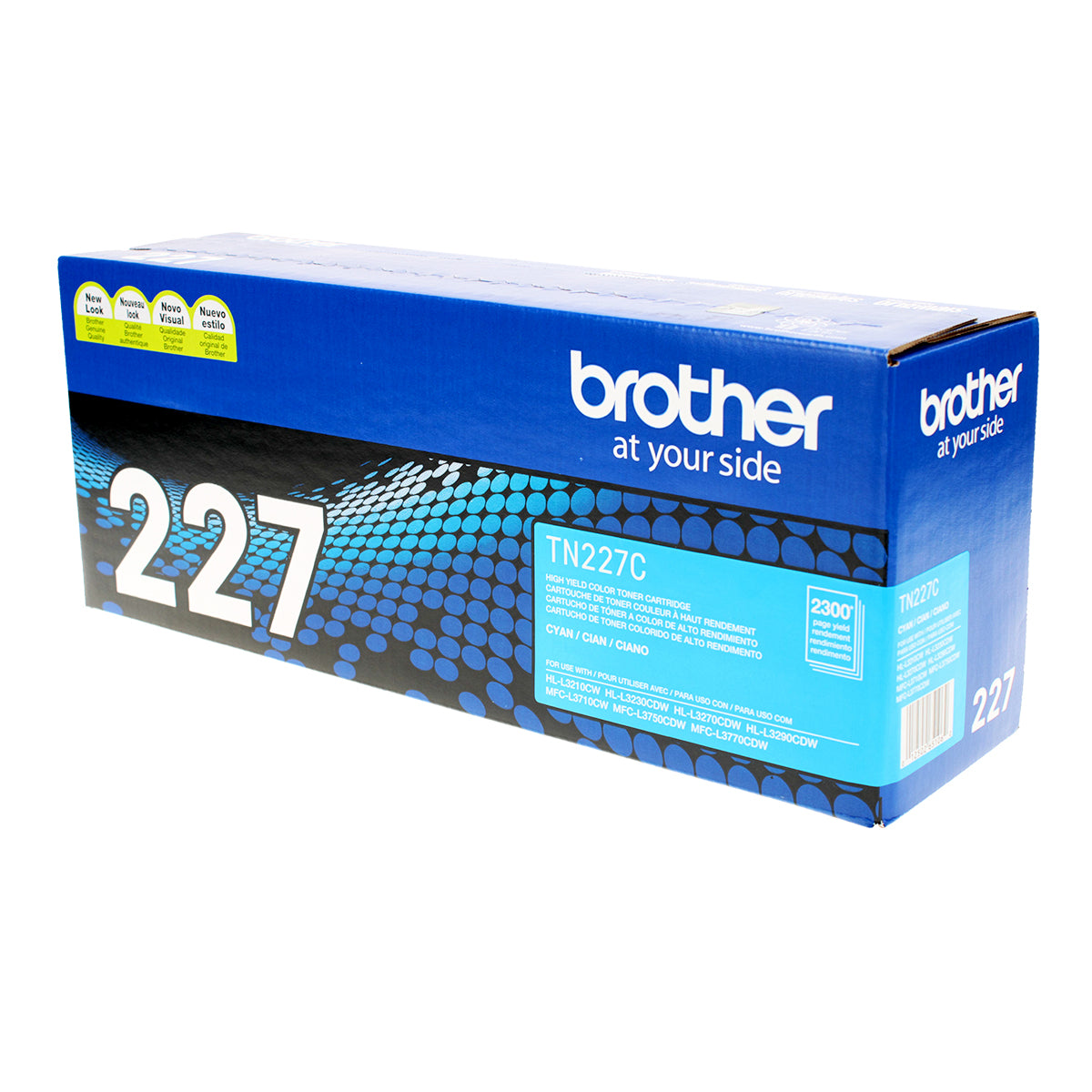 Brother (TN227C) Toner Cartridge, Cyan 2.3K High Yield