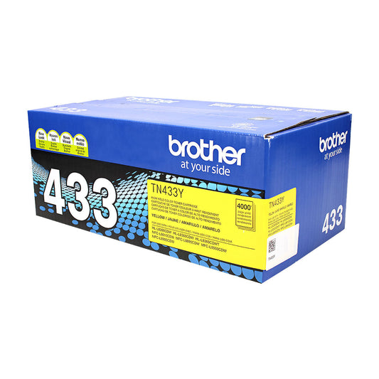 Brother (TN433Y) Toner Cartridge, Yellow 4K High Yield