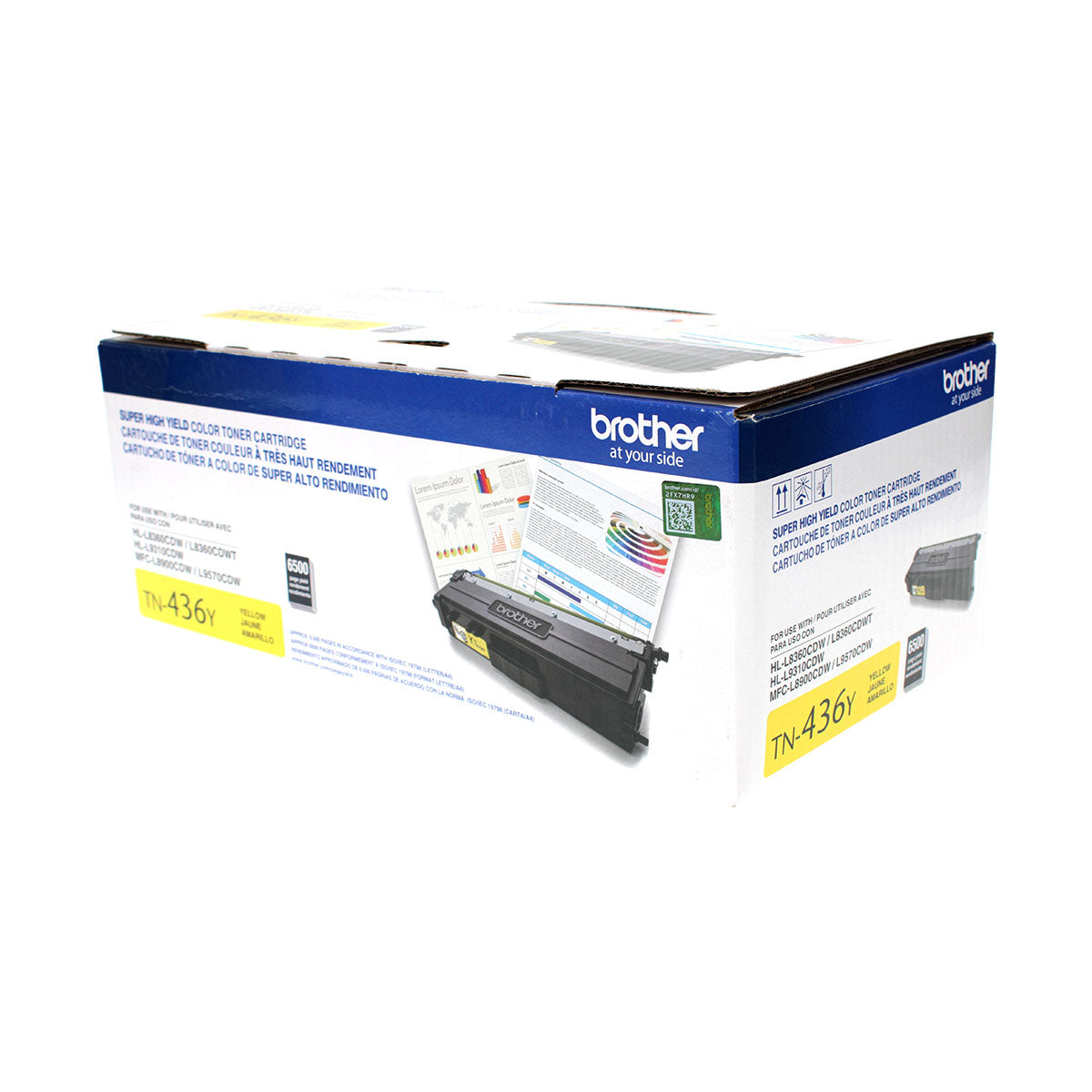 Brother (TN436Y) Toner Cartridge, Yellow 6.5K Extra High Yield