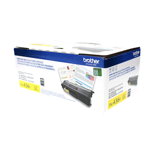 Brother (TN436Y) Toner Cartridge, Yellow 6.5K Extra High Yield