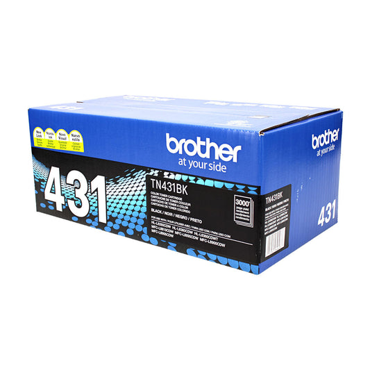 Brother (TN431BK) Toner Cartridge, Black 3K Yield