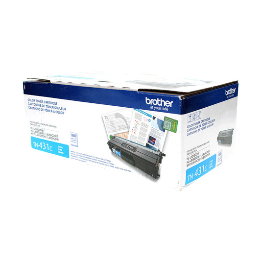 Brother (TN431C) Toner Cartridge, Cyan 1.8K Yield