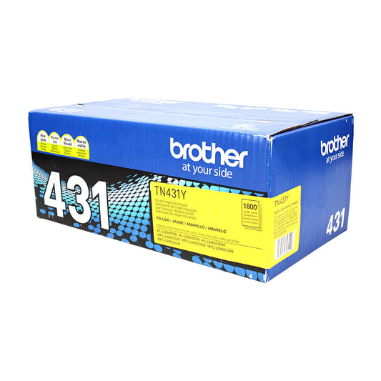 Brother (TN431Y) Toner Cartridge, Yellow 1.8K Yield