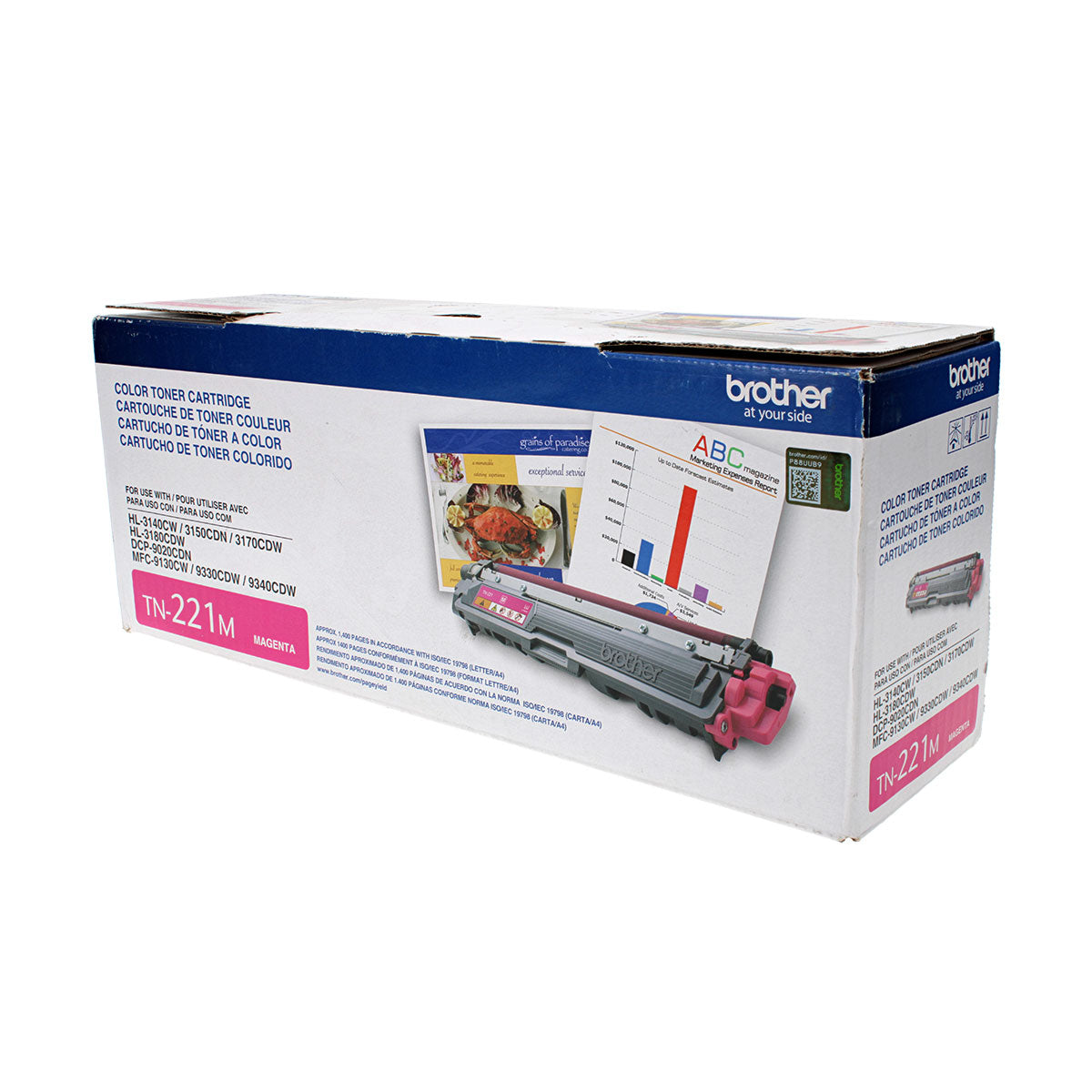 Brother (TN221M) Toner Cartridge, Magenta 1.4K Yield