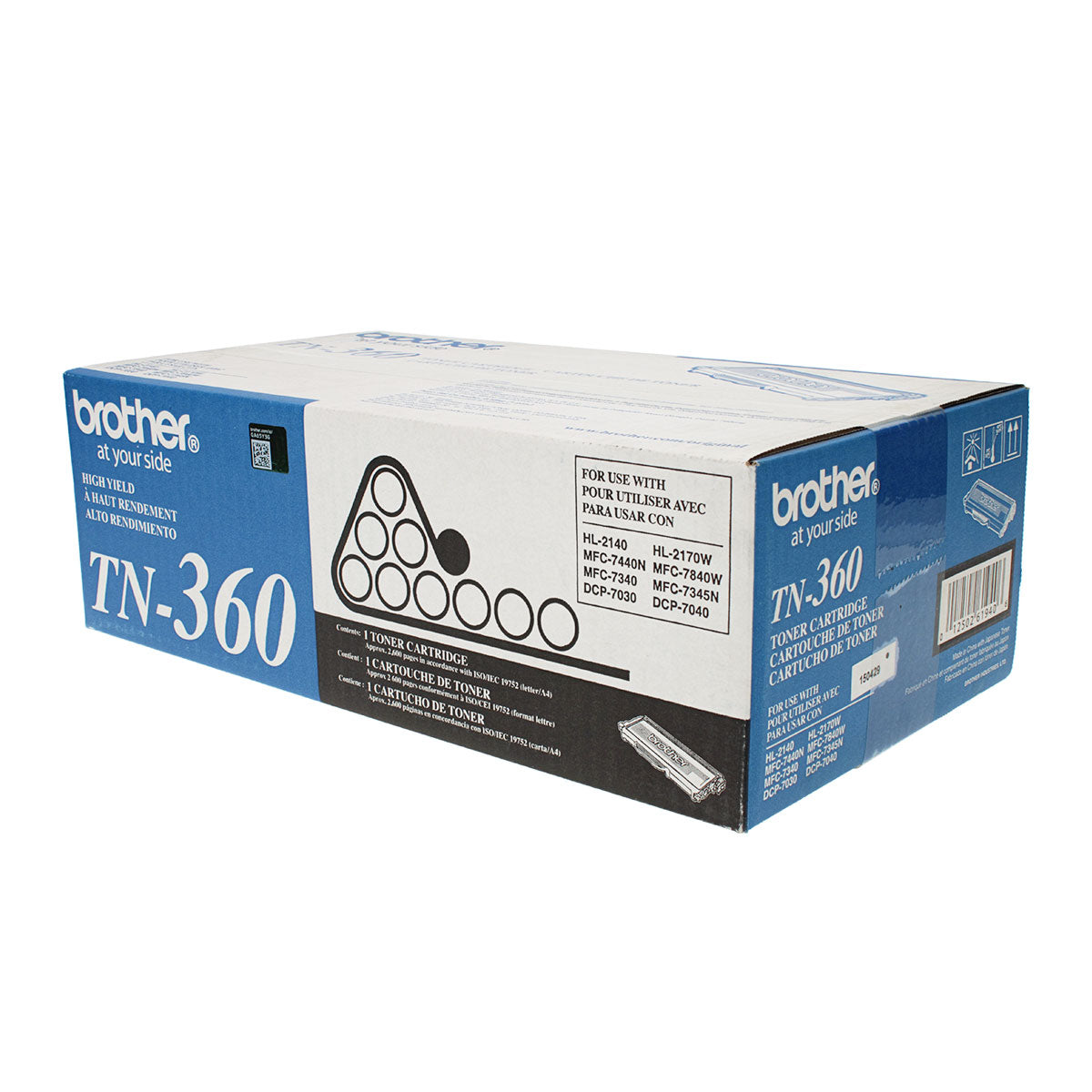 Brother (TN360) Toner Cartridge, Black 2.6K Yield