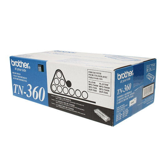 Brother (TN360) Toner Cartridge, Black 2.6K Yield